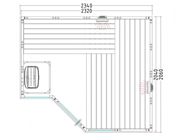 Cabine de sauna Harvia... 2