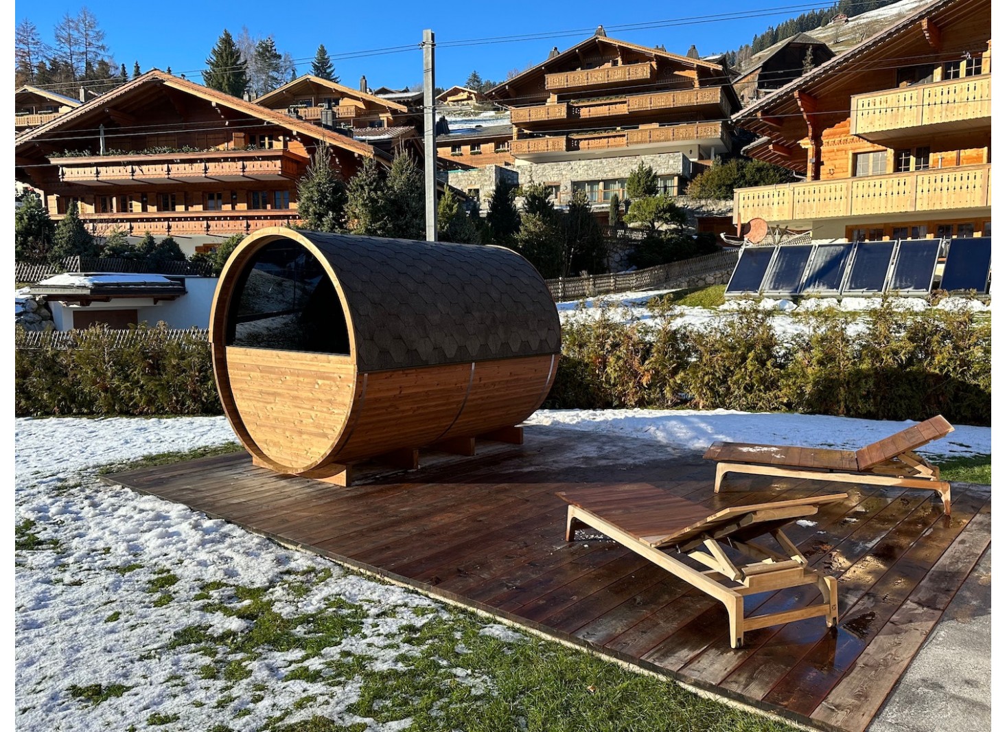 Sauna bulle ou Sauna panoramique en bois, saunas originaux avec vitre