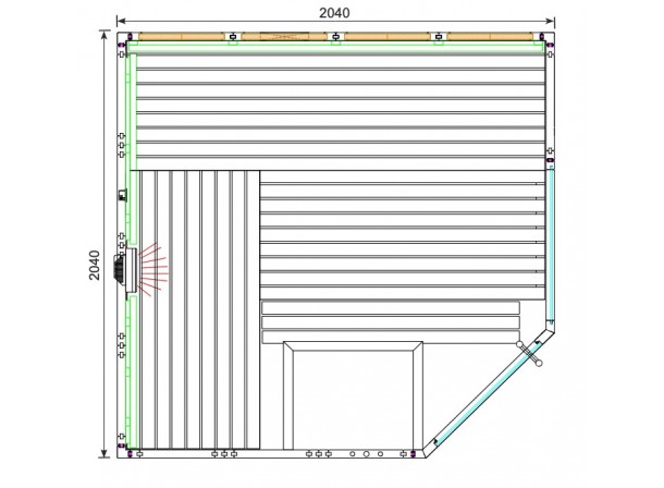 Cabine de Sauna Harvia... 2