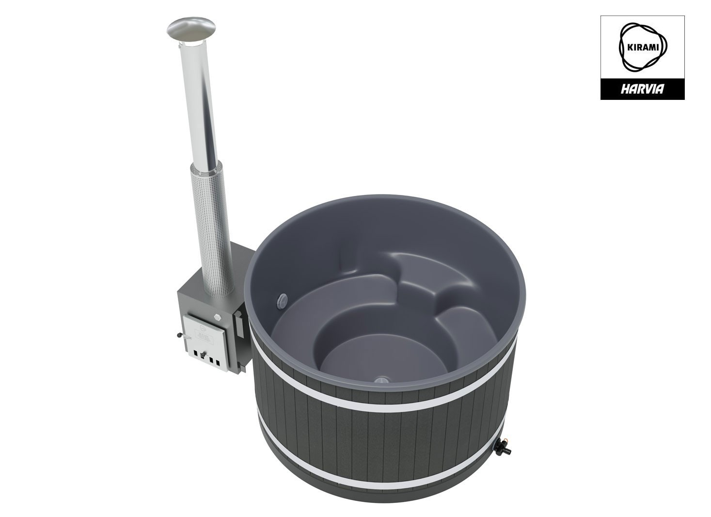 Bain nordique Comfort Steady M - EcoPlank nuit-noire - Coque