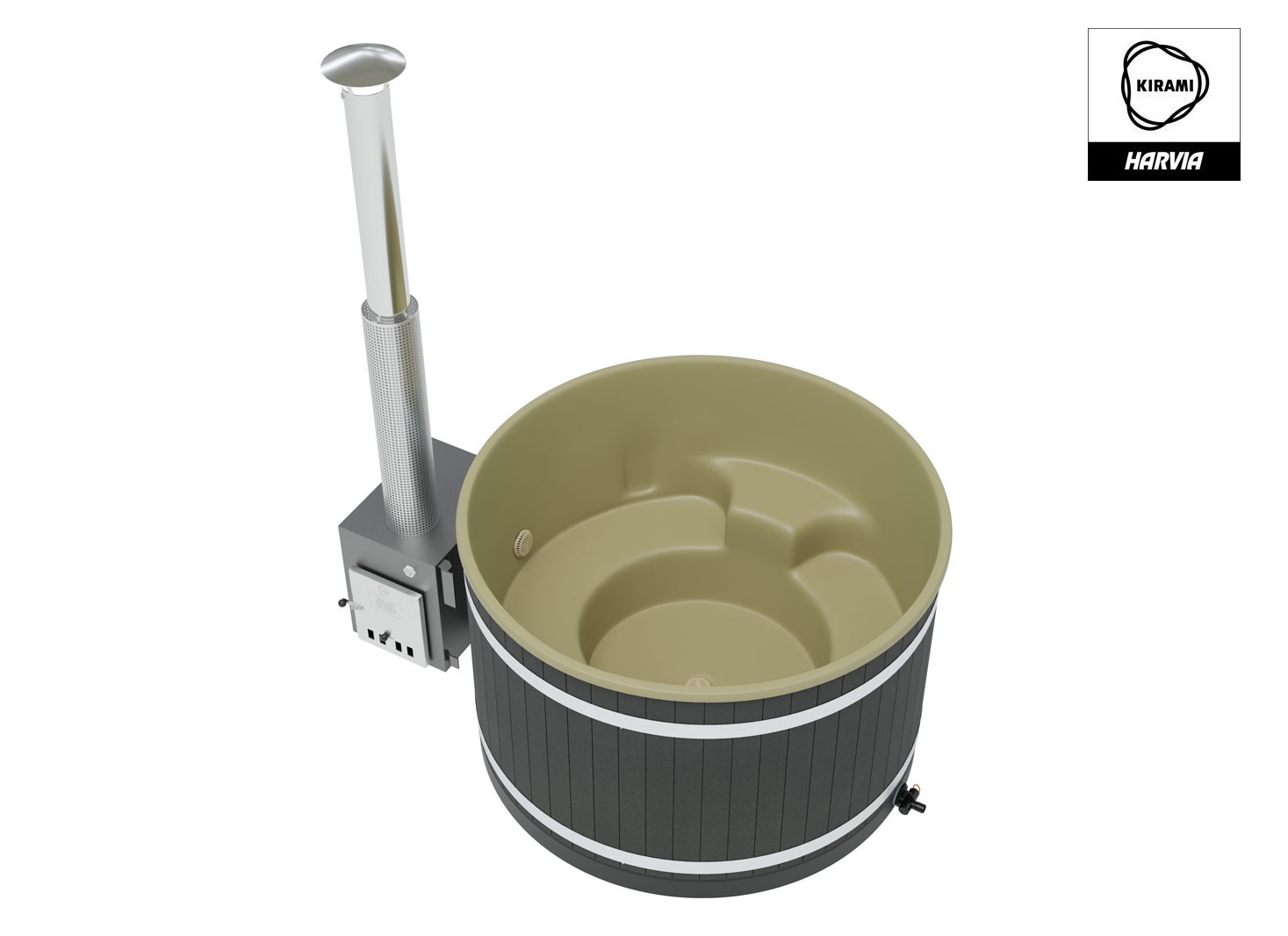 Bain nordique Comfort Steady M - EcoPlank nuit-noire - Coque