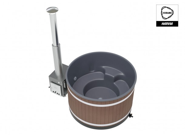 Bain nordique Comfort Steady M - EcoPlank Mocca - Coque grise -