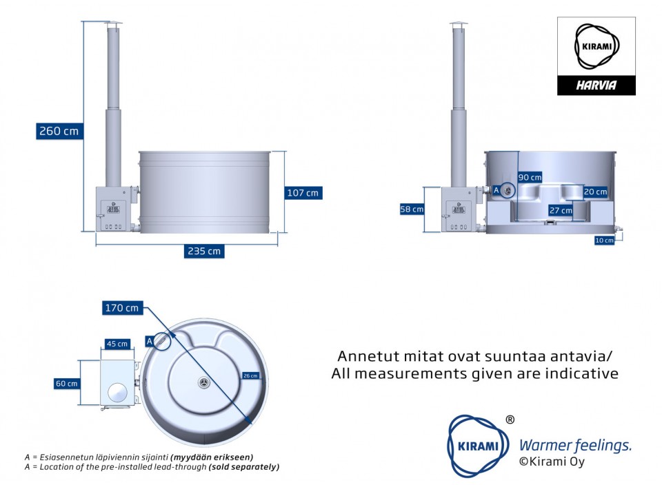Bain nordique Comfort Steady M - Thermowood - Caramel Beige -