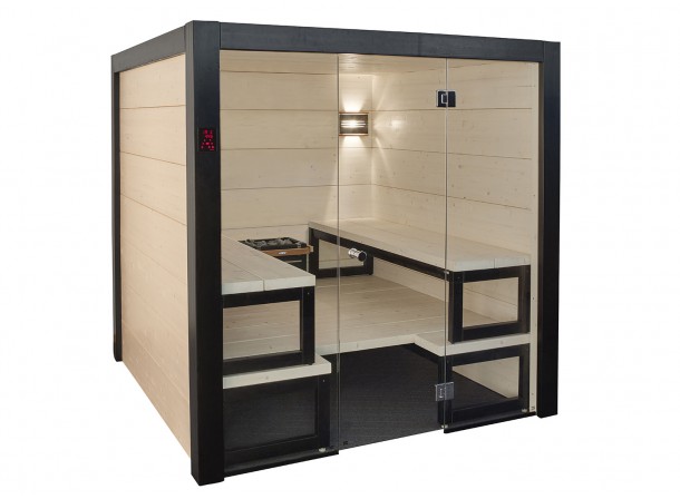 Cabine sauna Solide S2119LD avec ses éléments en bois